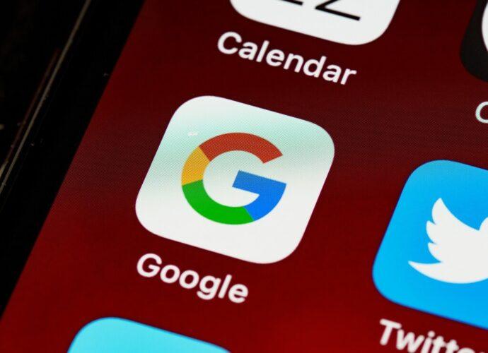 Google Icon auf Bildschirm